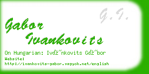 gabor ivankovits business card
